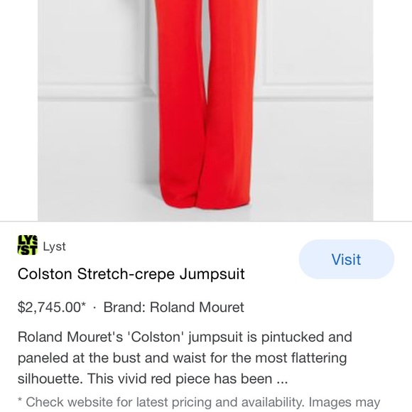 BNWT Roland Mouret Colston Jumpsuit- Retails 2.5k - Picture 2 of 10